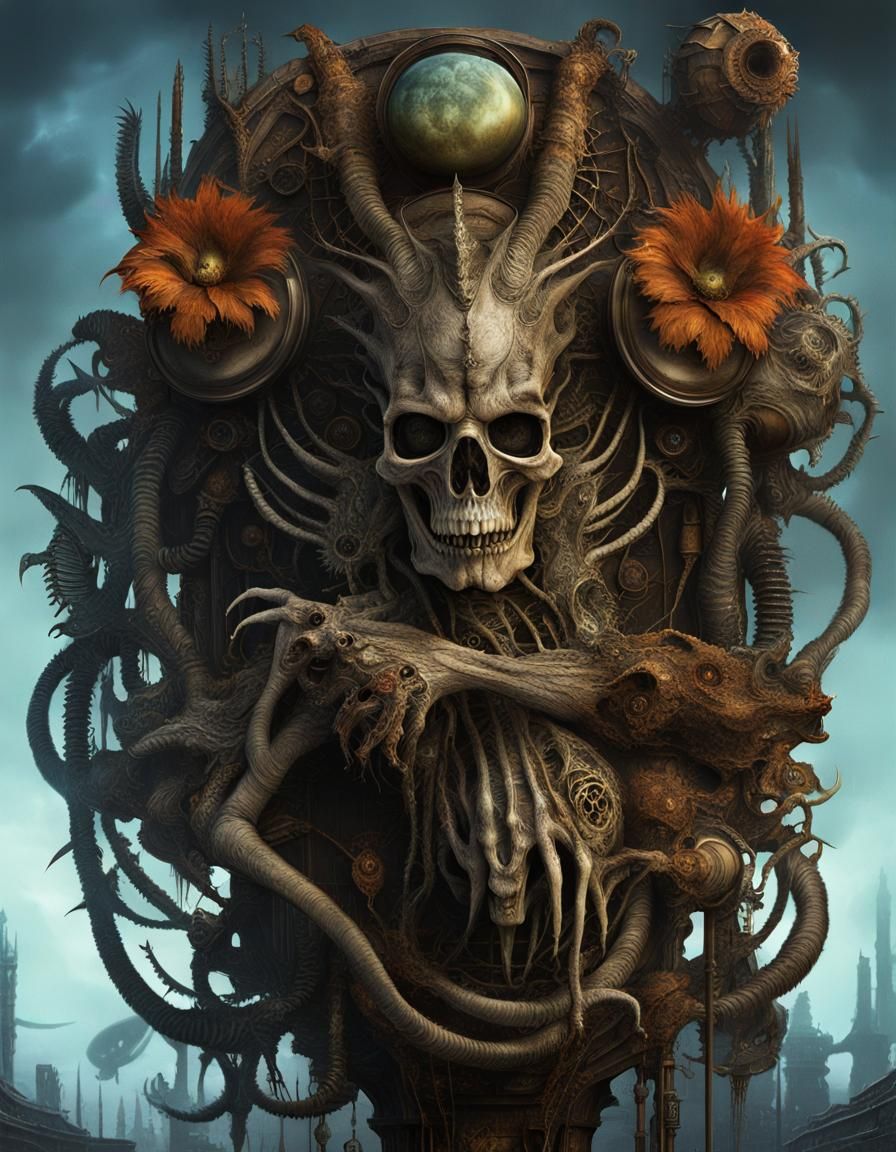 Post-Apocalyptic Wonderland in Art Nouveau Style