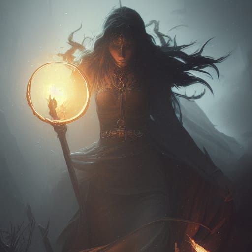 Dark Fantasy Black Magic Summoning Ritual in 8K