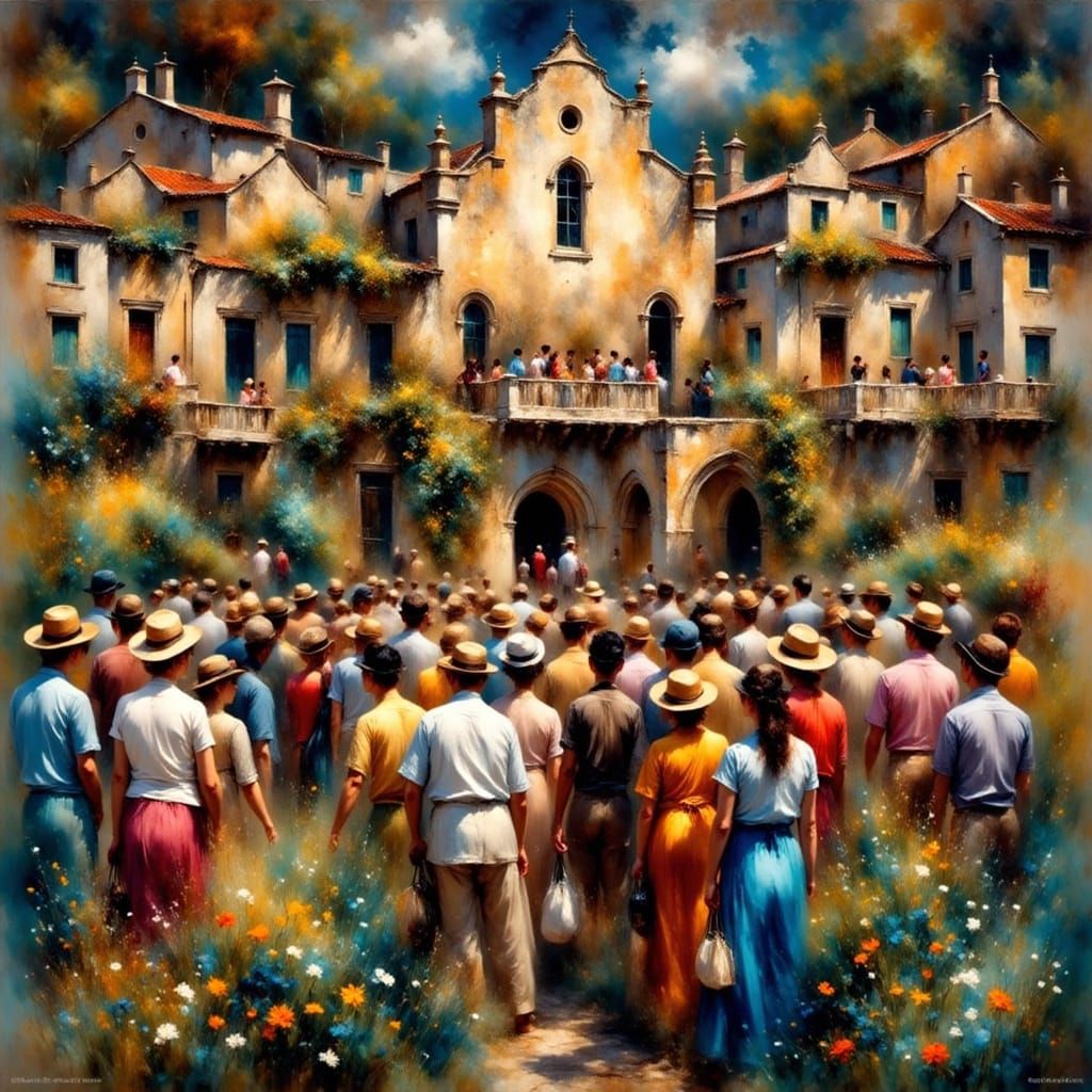 Impressionist Church Scene in Honolulu