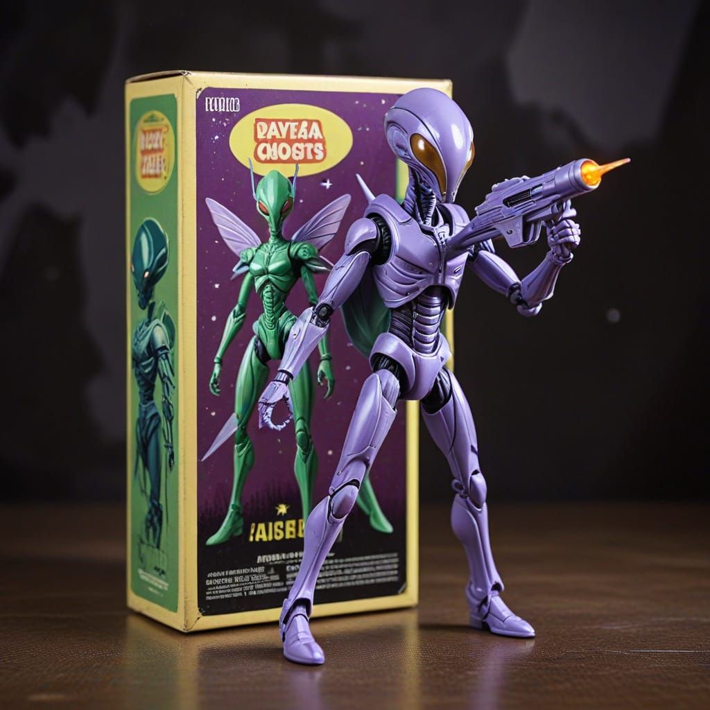 Vintage Sci-Fi Mantis Action Figure Box Art