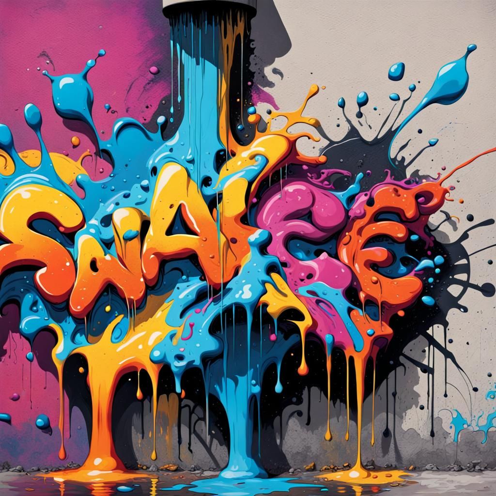 Colorful Graffiti Art Depicting Evolution