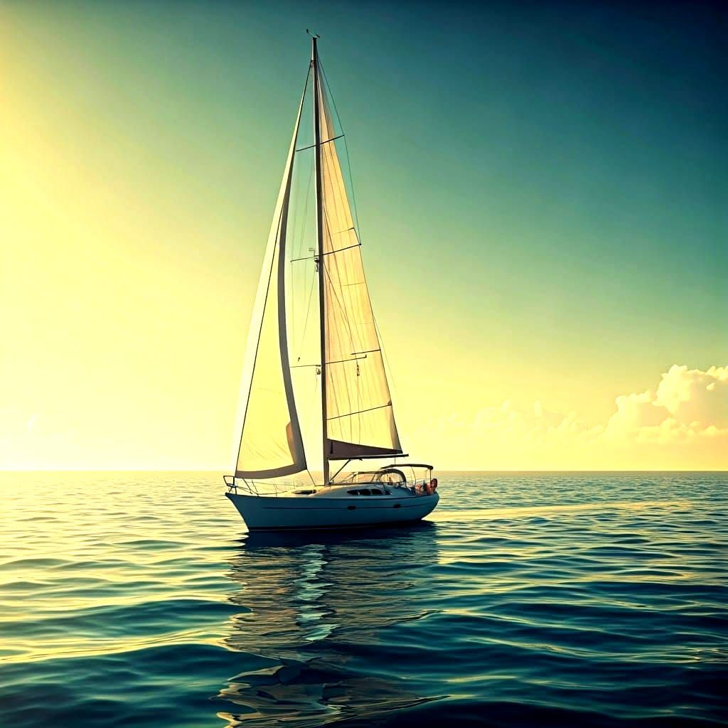 Hyperrealistic Sailing Scene in Cinematic Style