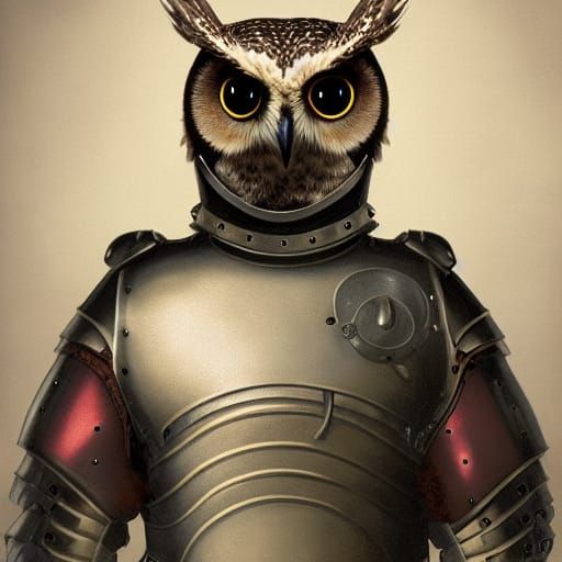 Armored Owl: A Detailed Portrait