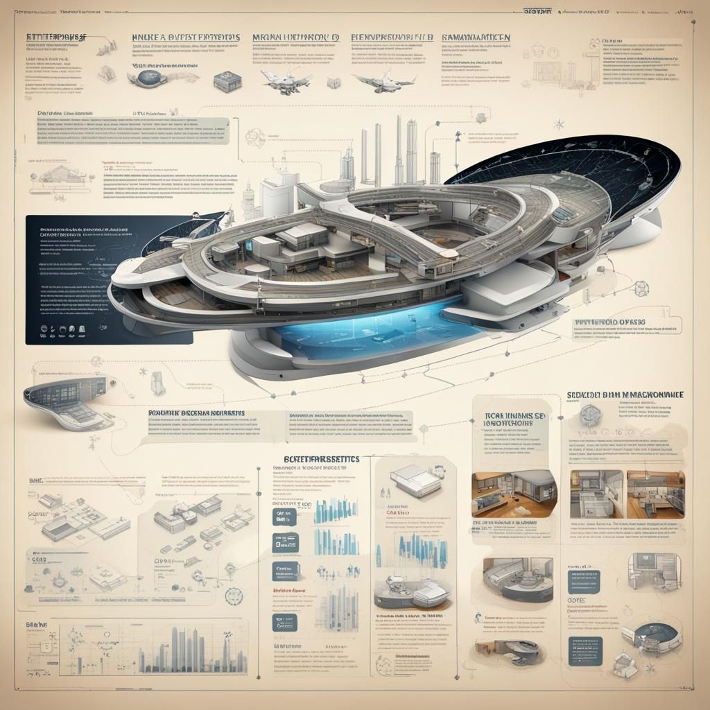 Enterprise-D Blueprint in Infographic Style