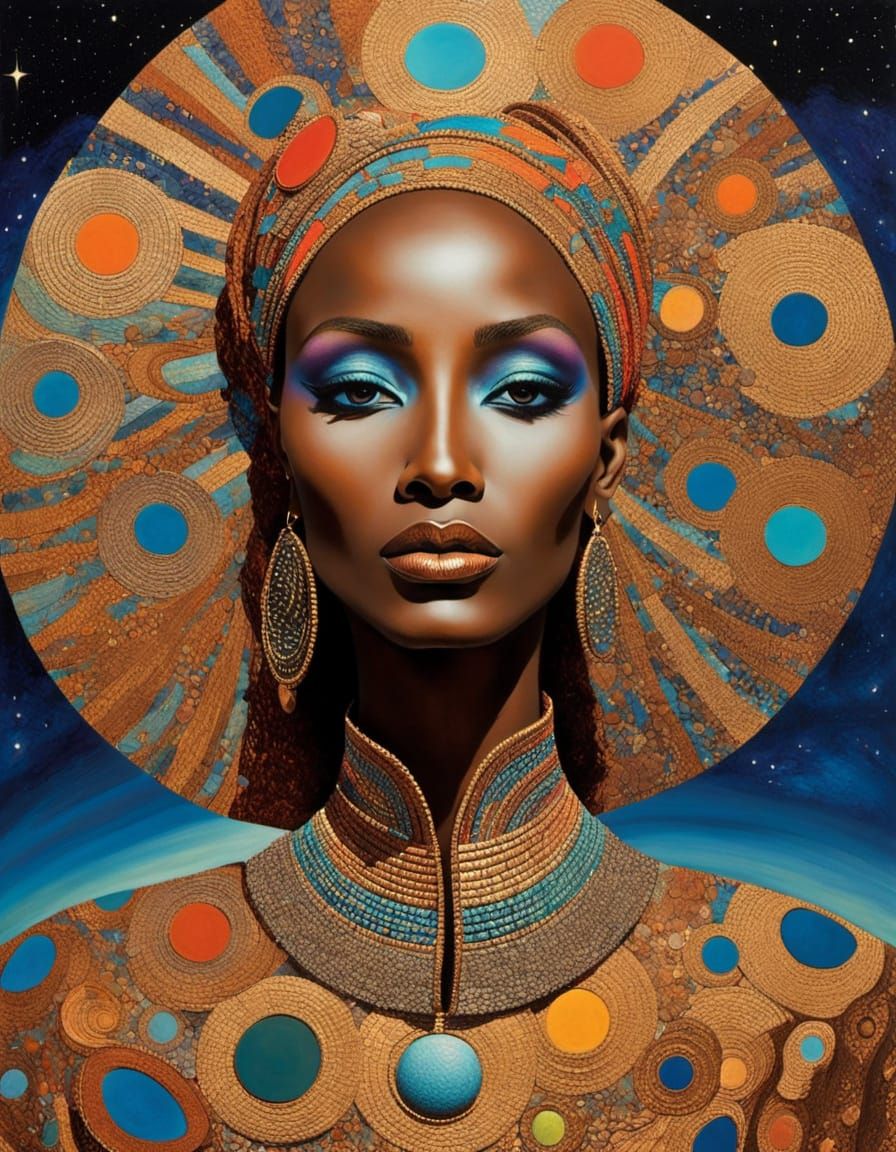 Supermodel Iman in Celestial Runway Attire on Infinity Moons...