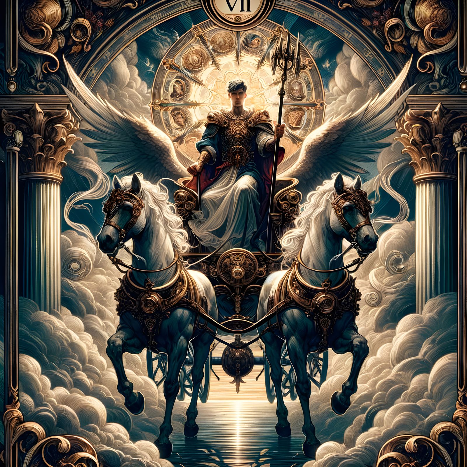 The Chariot Tarot Card: Fantasy Illustration