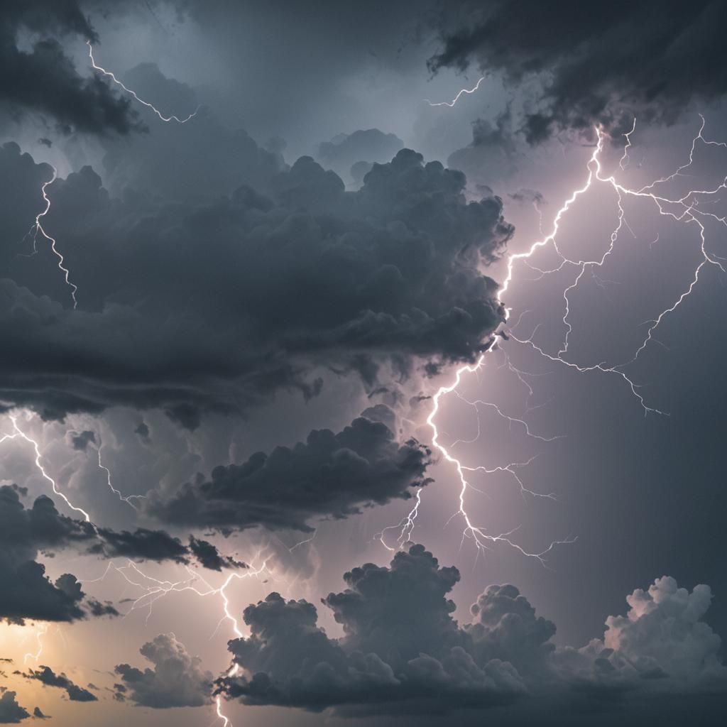Stormy Sky with Lightning: Professional Photography