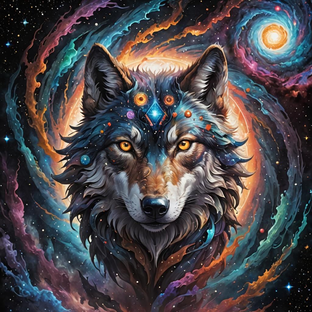 Cosmic Wolf in Universe Vortex