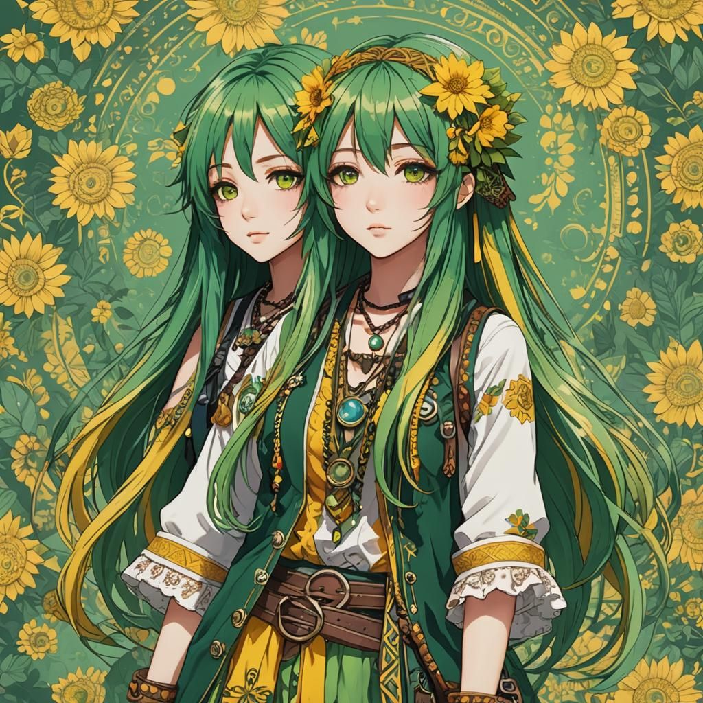 Anime Festival: Bohemian Girls with Vibrant Hair