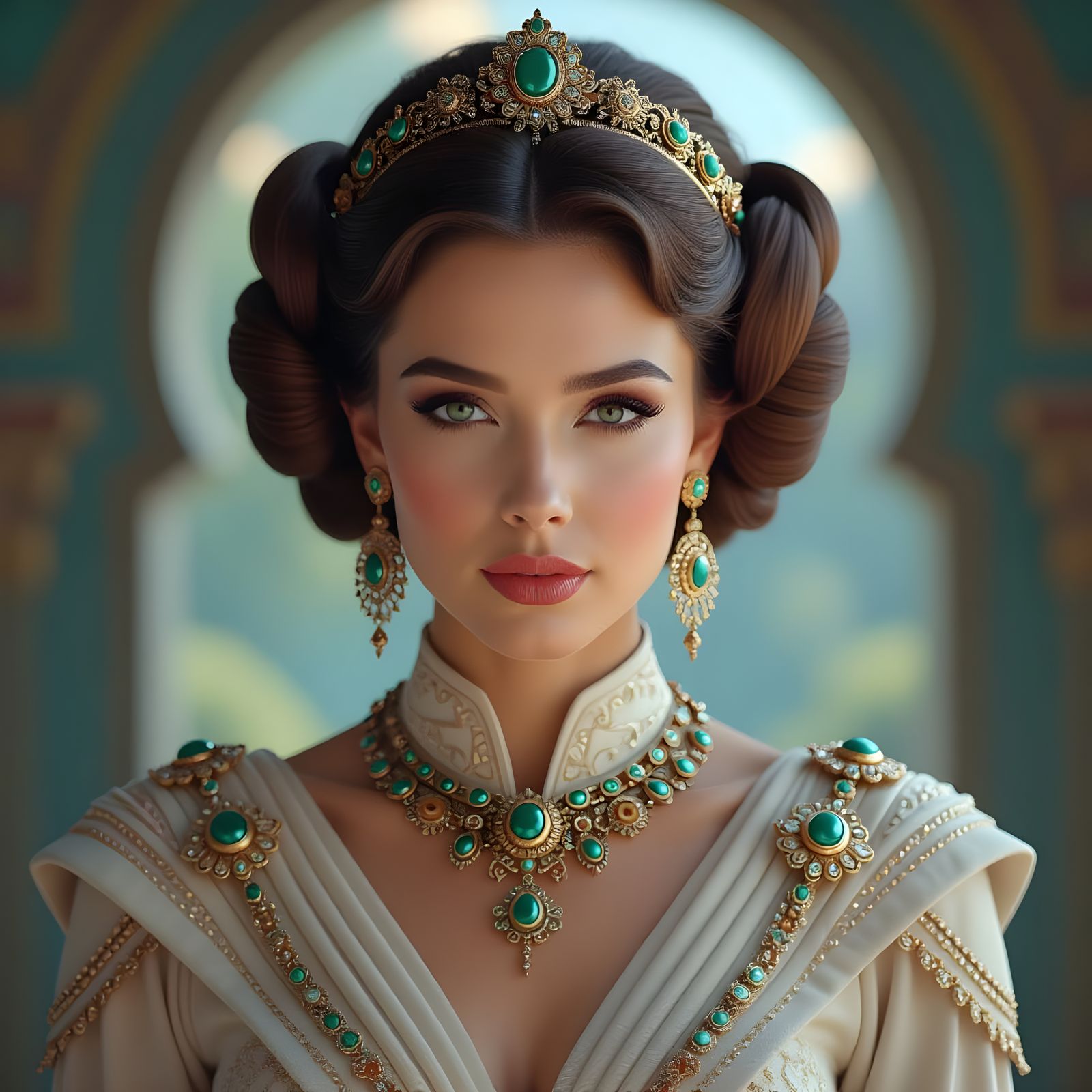Princess Amidala Inspired Portrait in Hyperrealistic Style