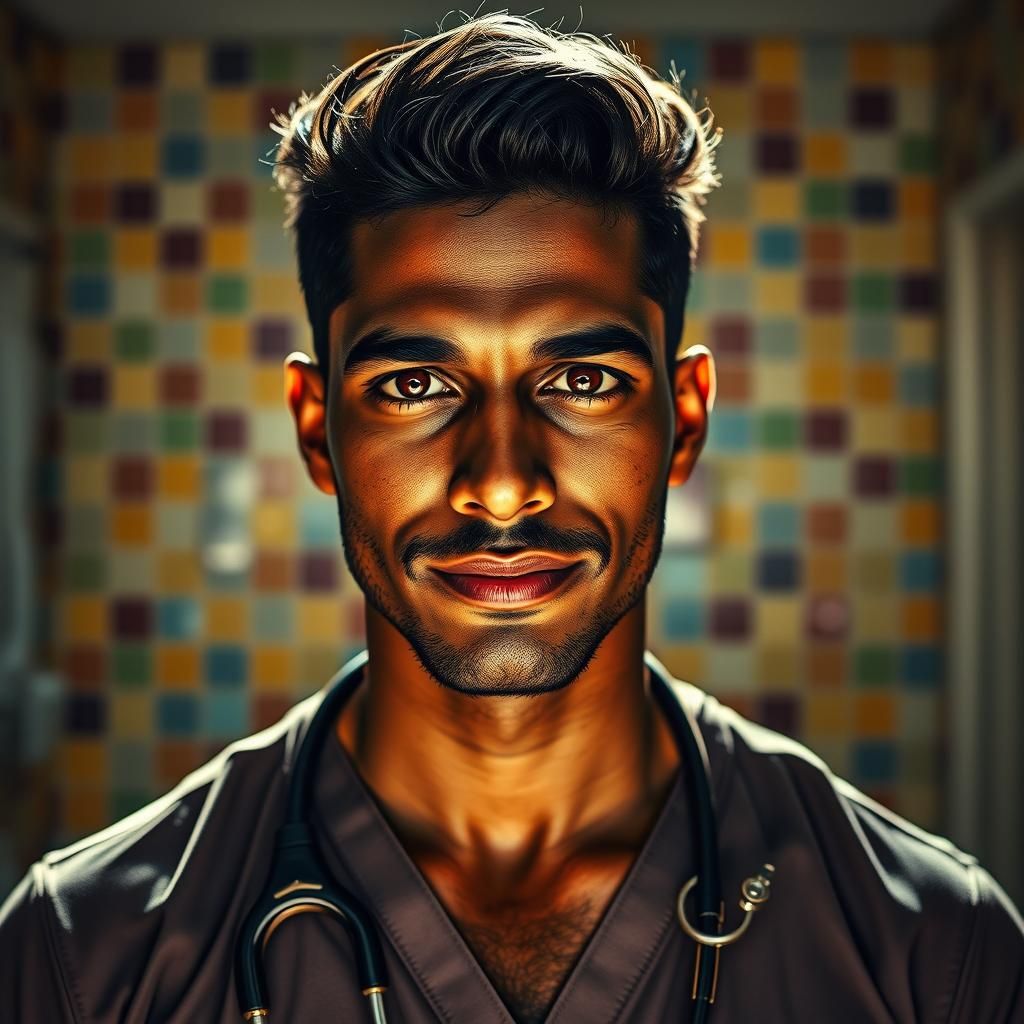 Confident Young Doctor in Photorealistic Style