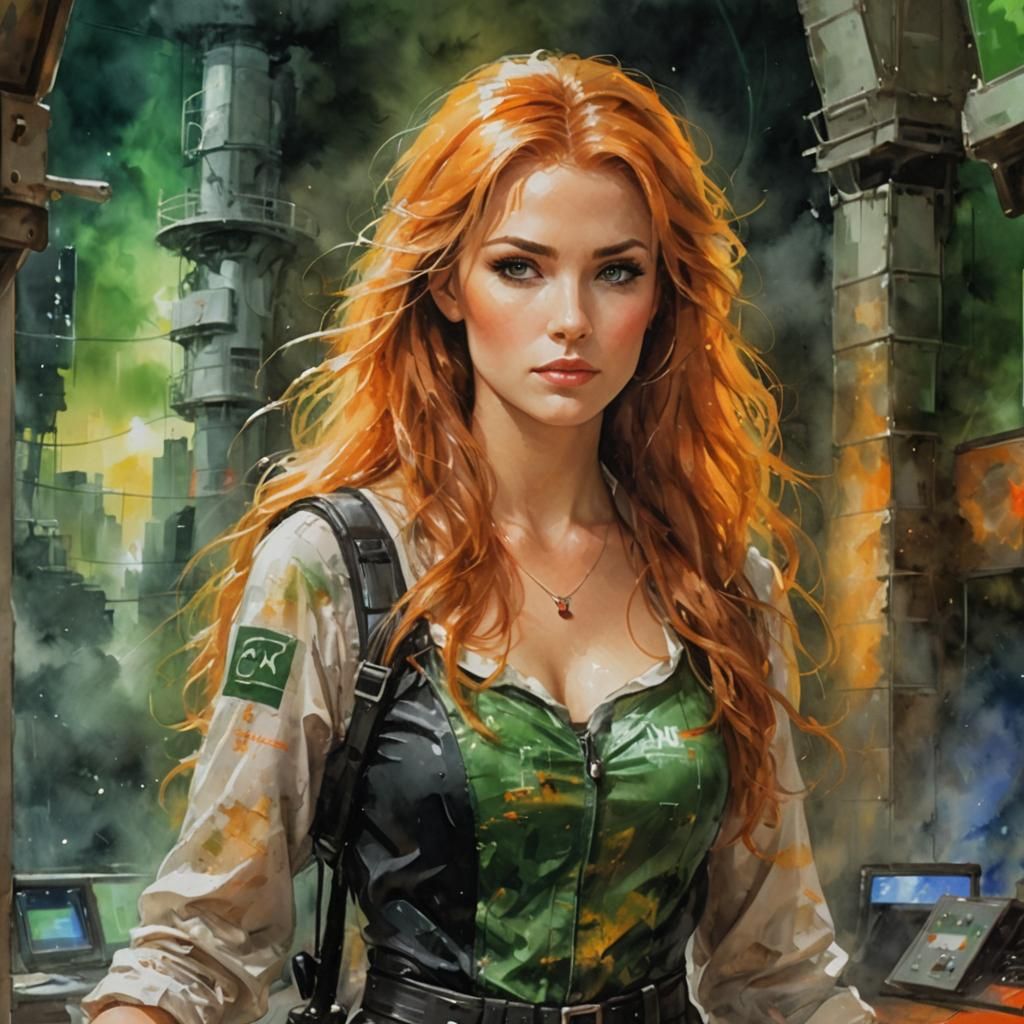 Weather Reporter in Oil Painting Style