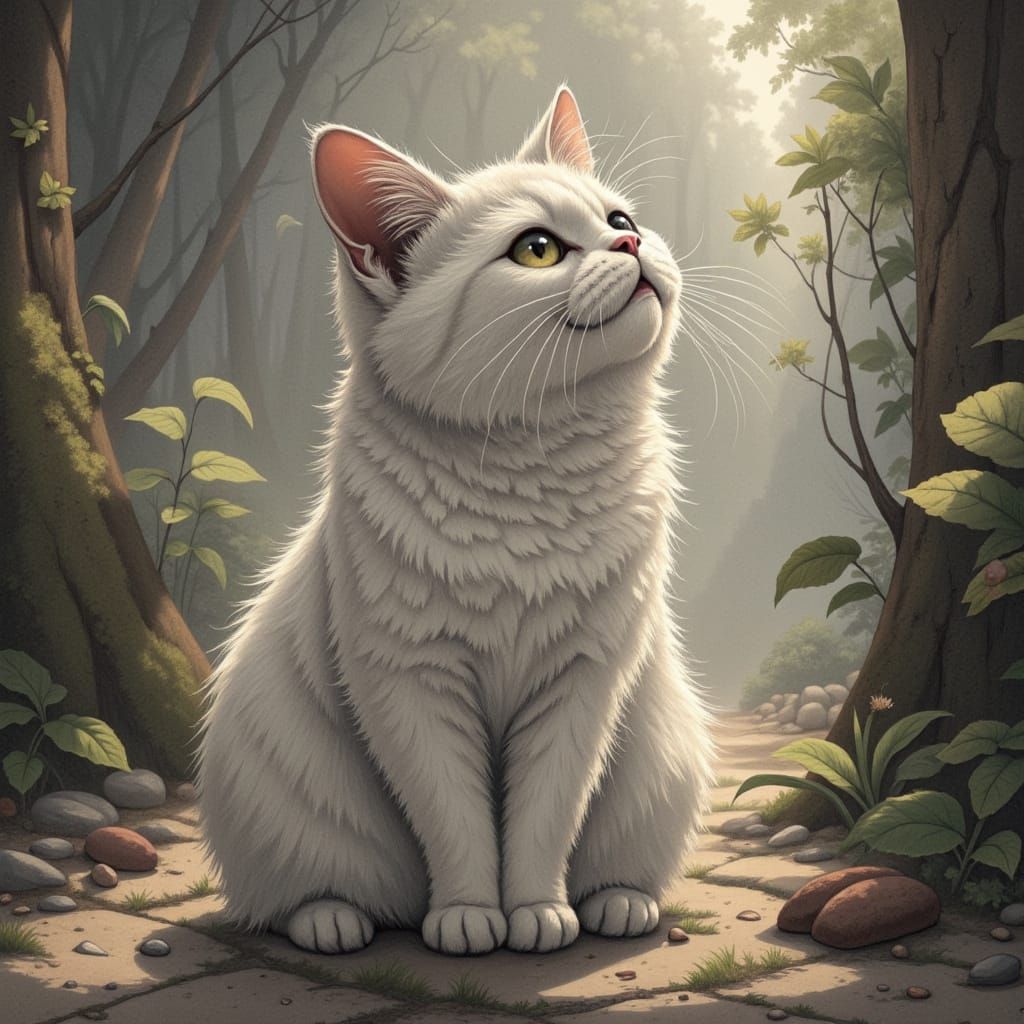 Iromote Cat in Japanese Style