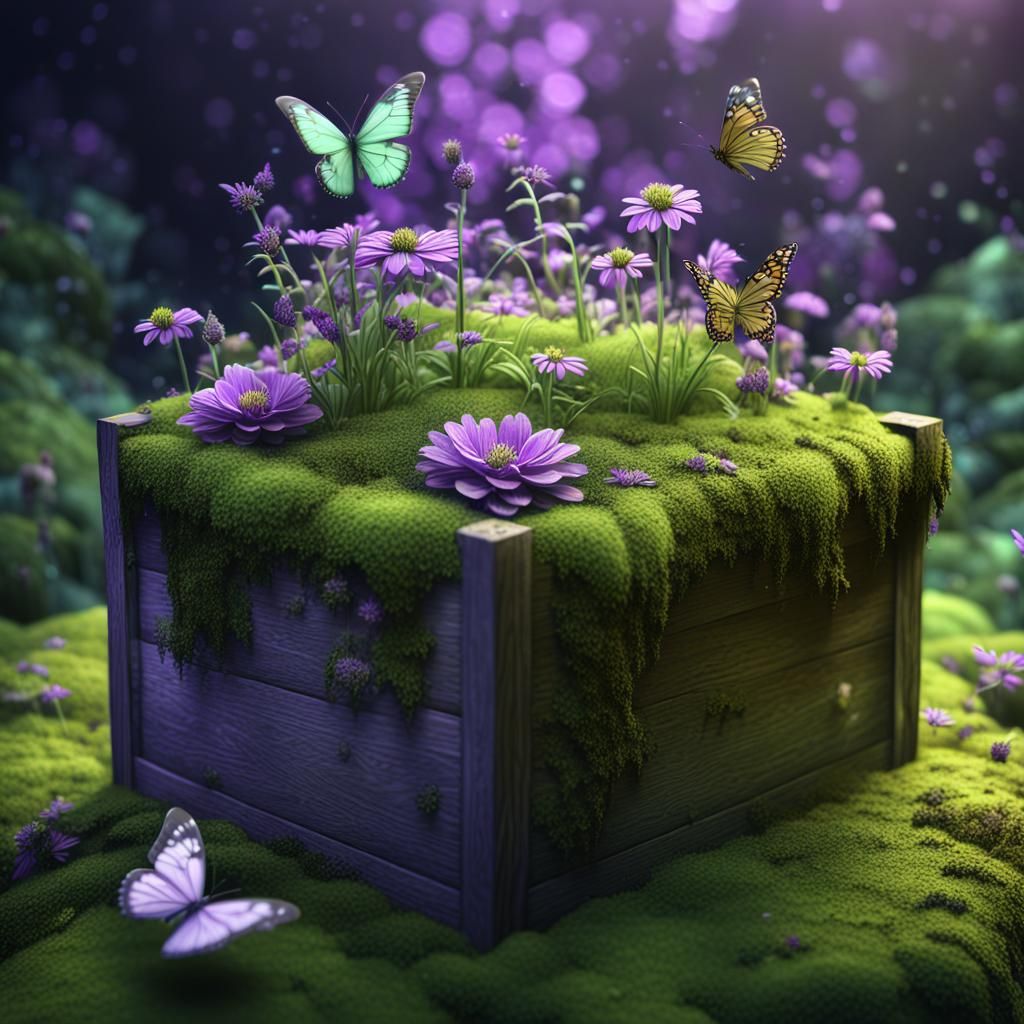 Fantastical Box Garden with Butterflies