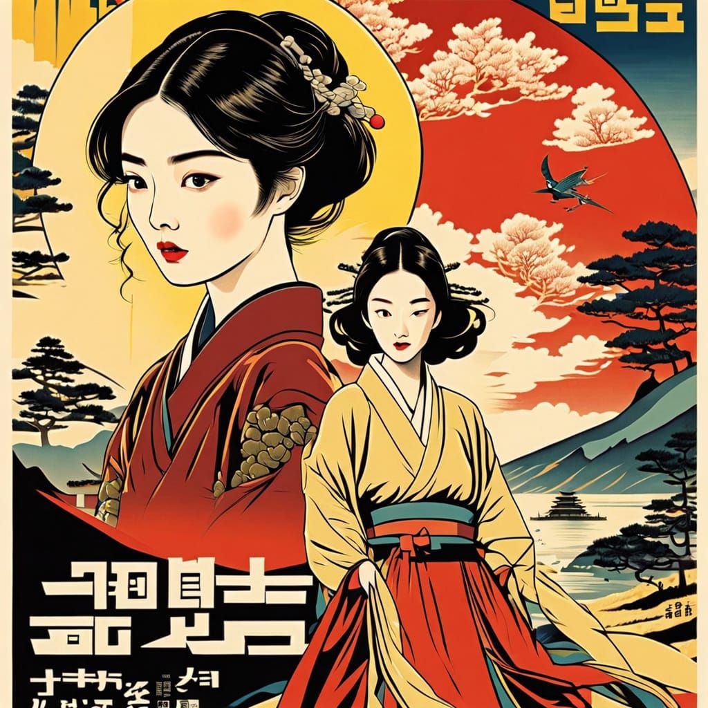 Retro Blockbuster Pop Art Ukiyo-e Poster