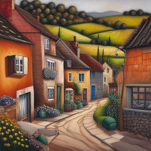 Patchwork Quilt: Cotswold Villages in Charcoal
