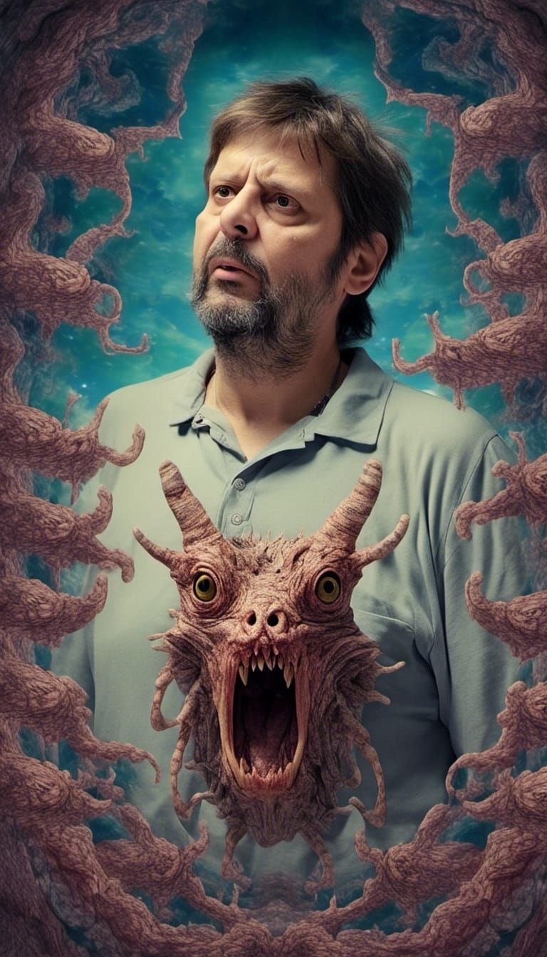 Veiny One-Eyed Monster in Digital Matte Painting