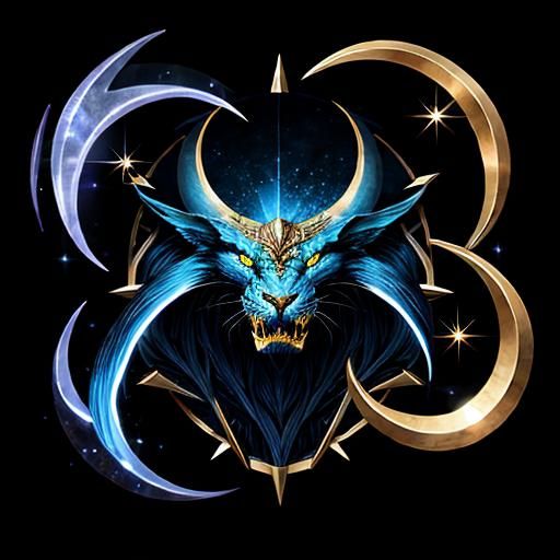 Fierce Celestial Visage: A Divine Portrait