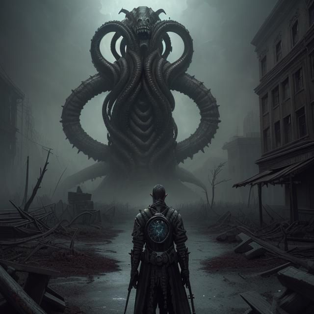 Lovecraftian Elder God Ruins Post-Apocalyptic World
