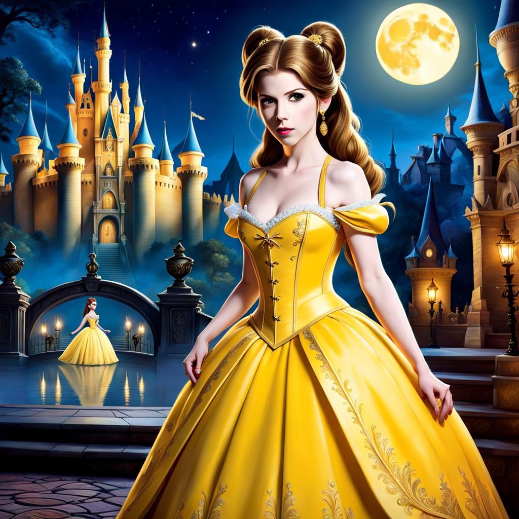 Belle in Enchanted Castle, Sinister Fantasy Portrait