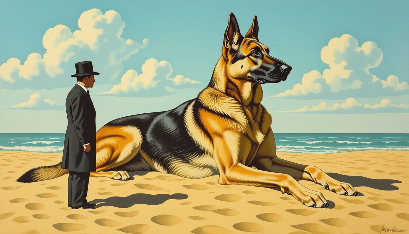 Man Discovers Giant Dog Sphinx in Belgian Desert