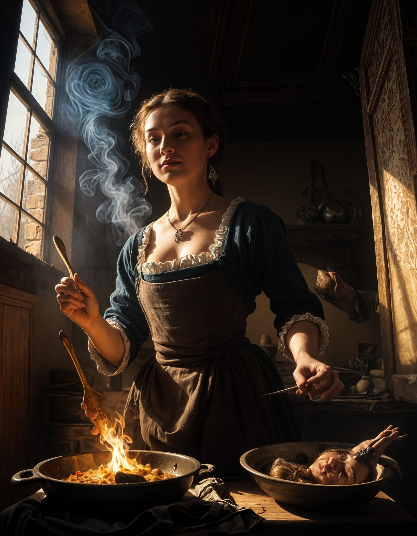 Abstract 15th Century Life in Bizarre Matte Painting