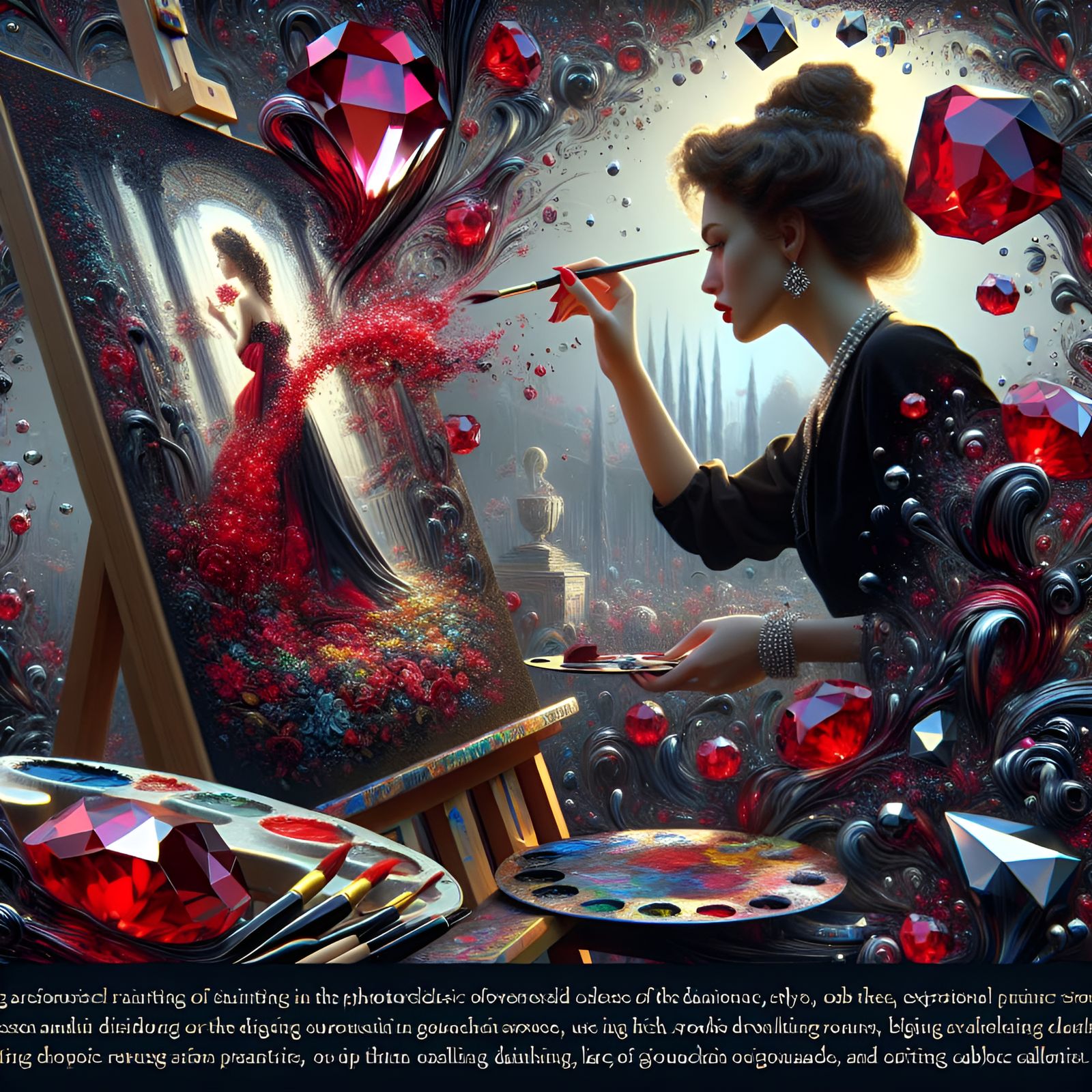 Karen Ridley., AI Artist Homage #1, Masterplayer