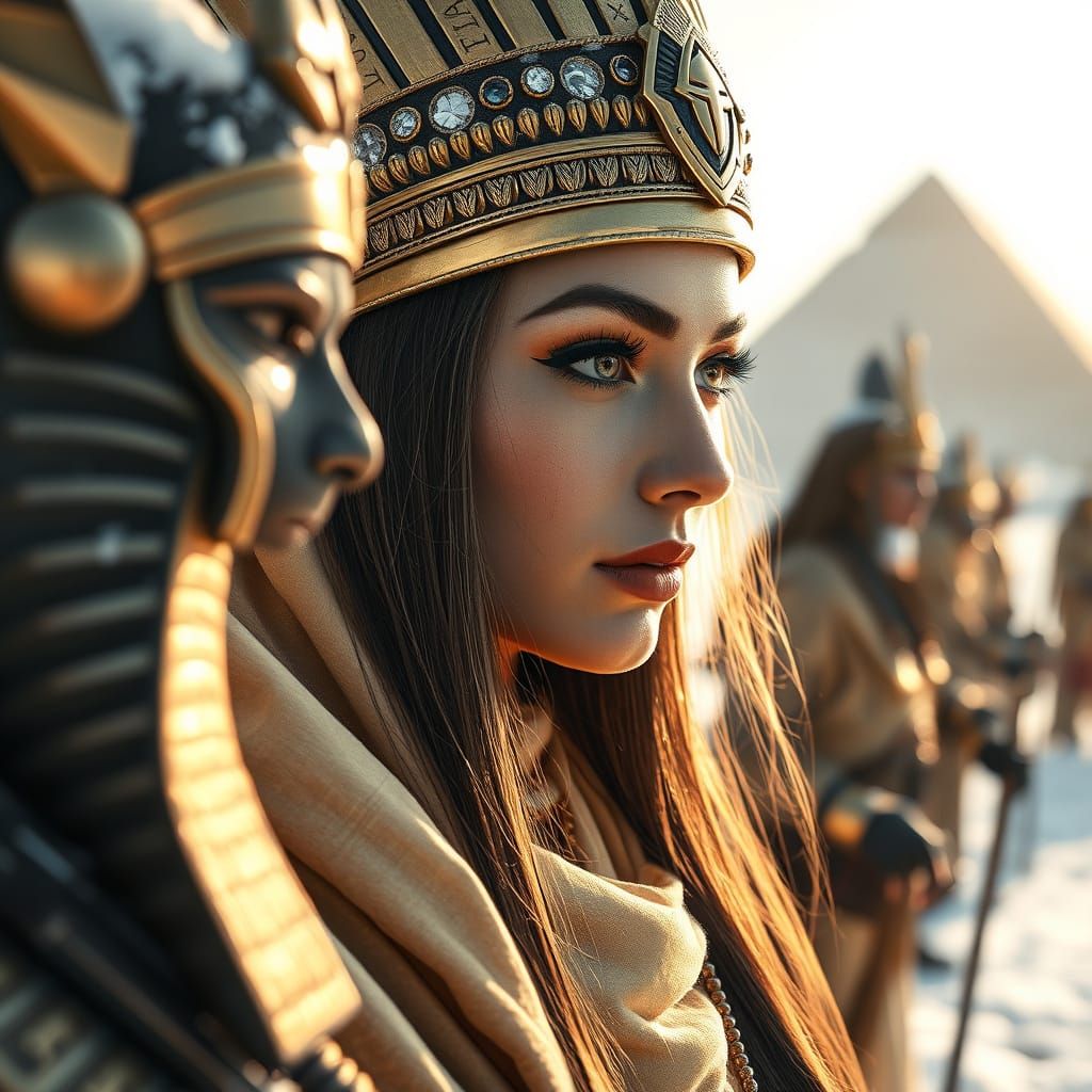 Egyptian Queen in Frozen Land: Photo Realism