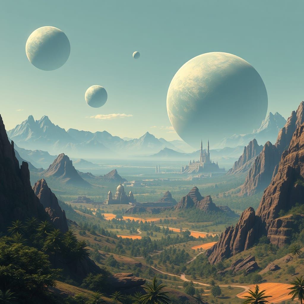 Temperate Planet Onderon in the Japrael System with Vast Pla...