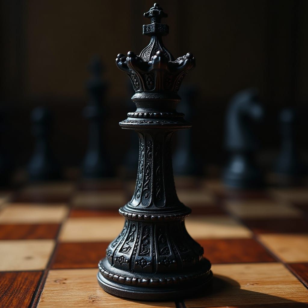 Gothic Chess Rook in Dark Fantasy Style