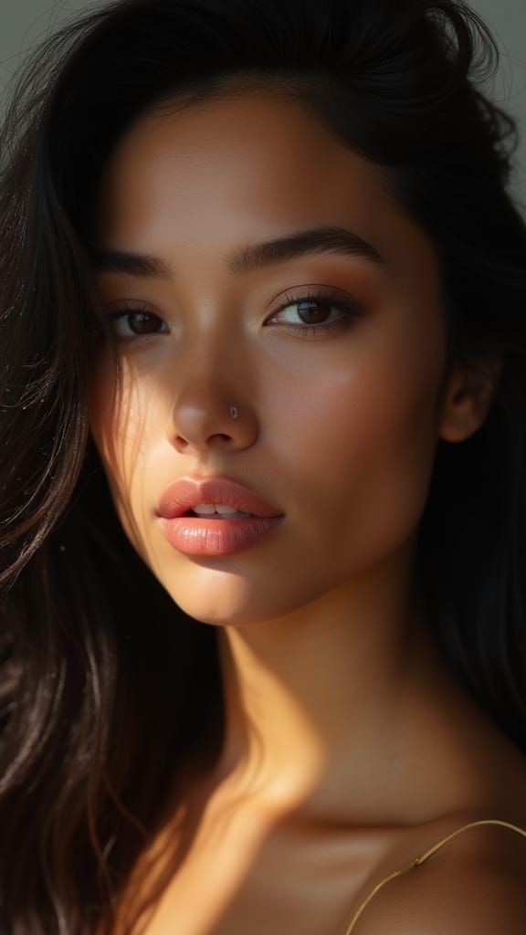 Cinematic Portrait of a Striking Woman in Natural Light