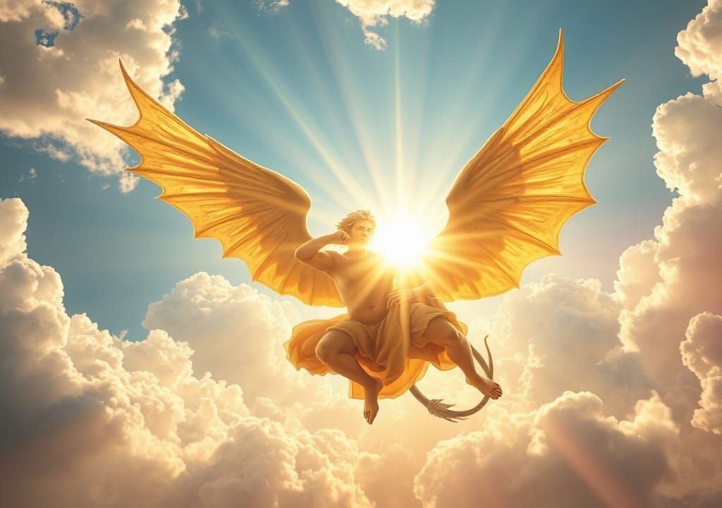 Apollo Battles Python in Photorealistic Fantasy