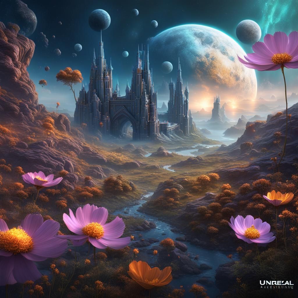 Fantastical Cosmos Concept Art in Deep Color