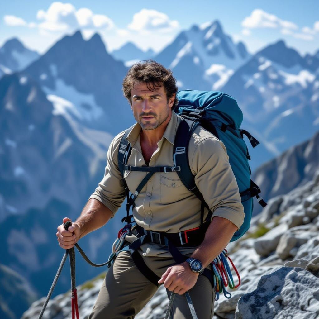 Sylvester Stallone as Cliffhanger Mountain Climber