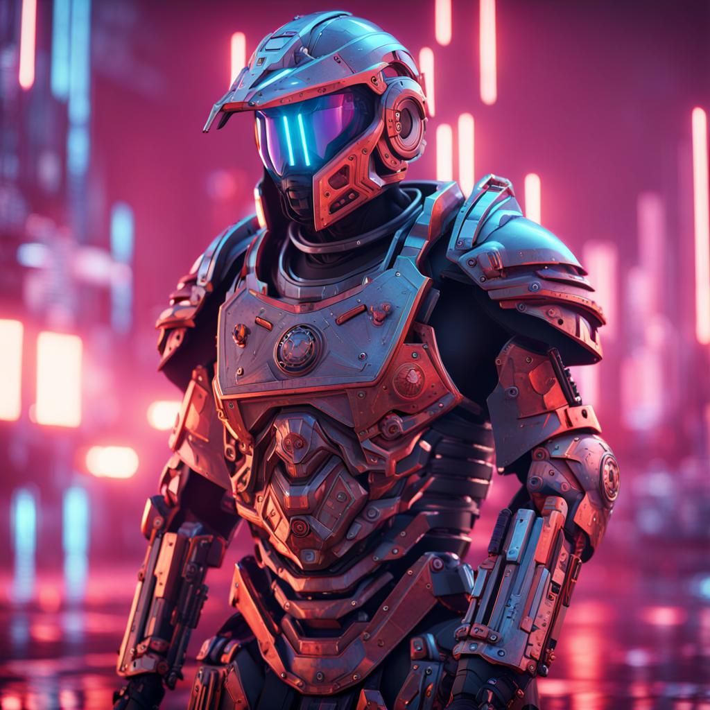 Futuristic Roman Soldier in Mech Armor