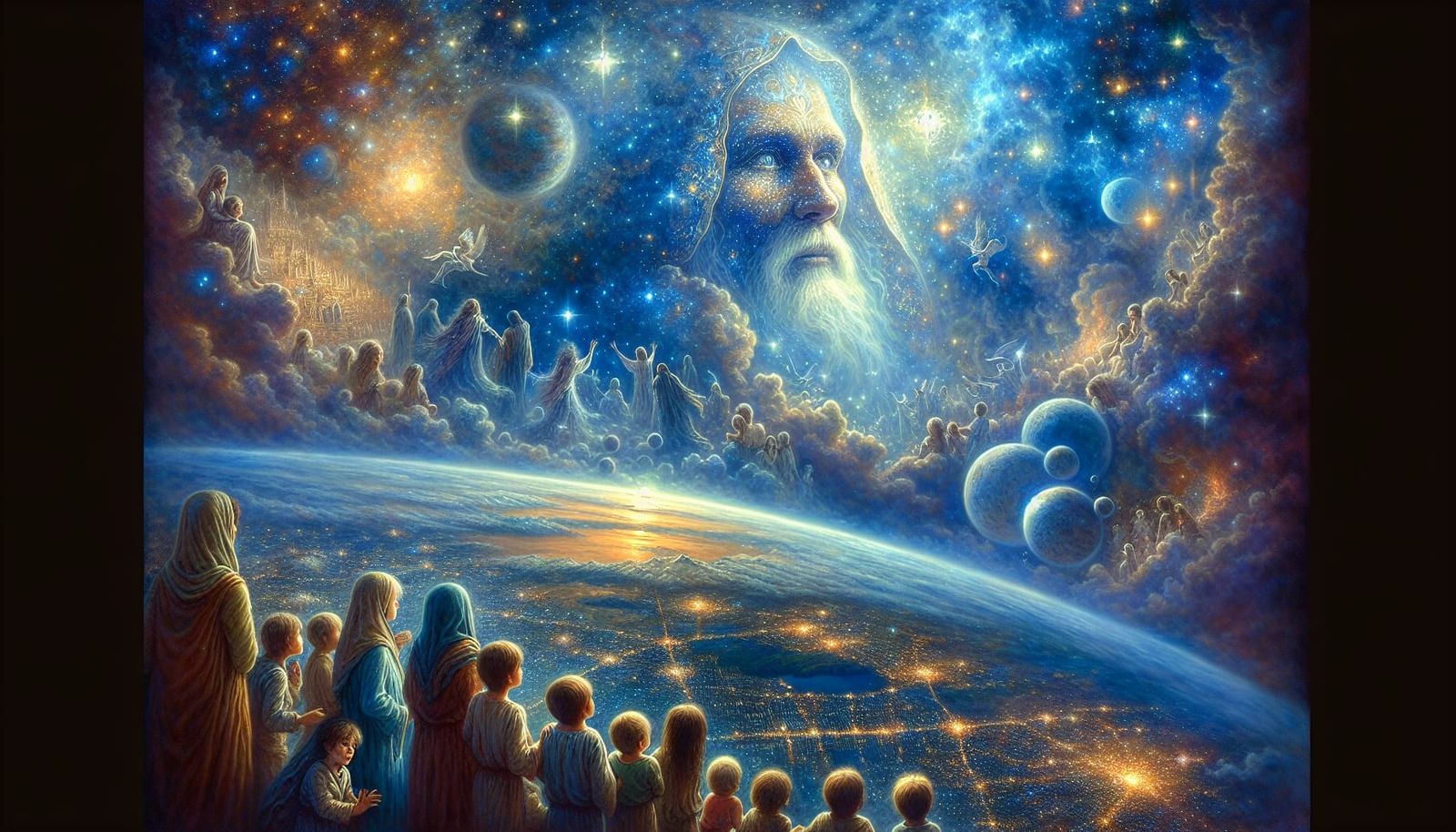 Starman Waits Patiently Above Earth, Surrounded by Celestial...