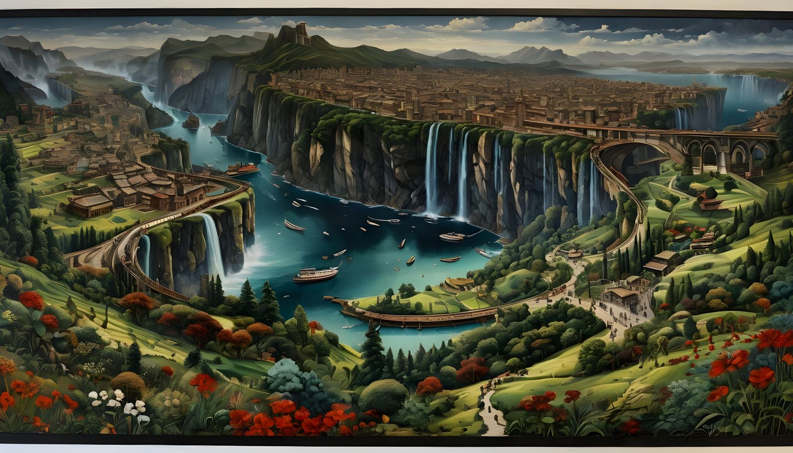 Magnificent Panoramic Vista Painting