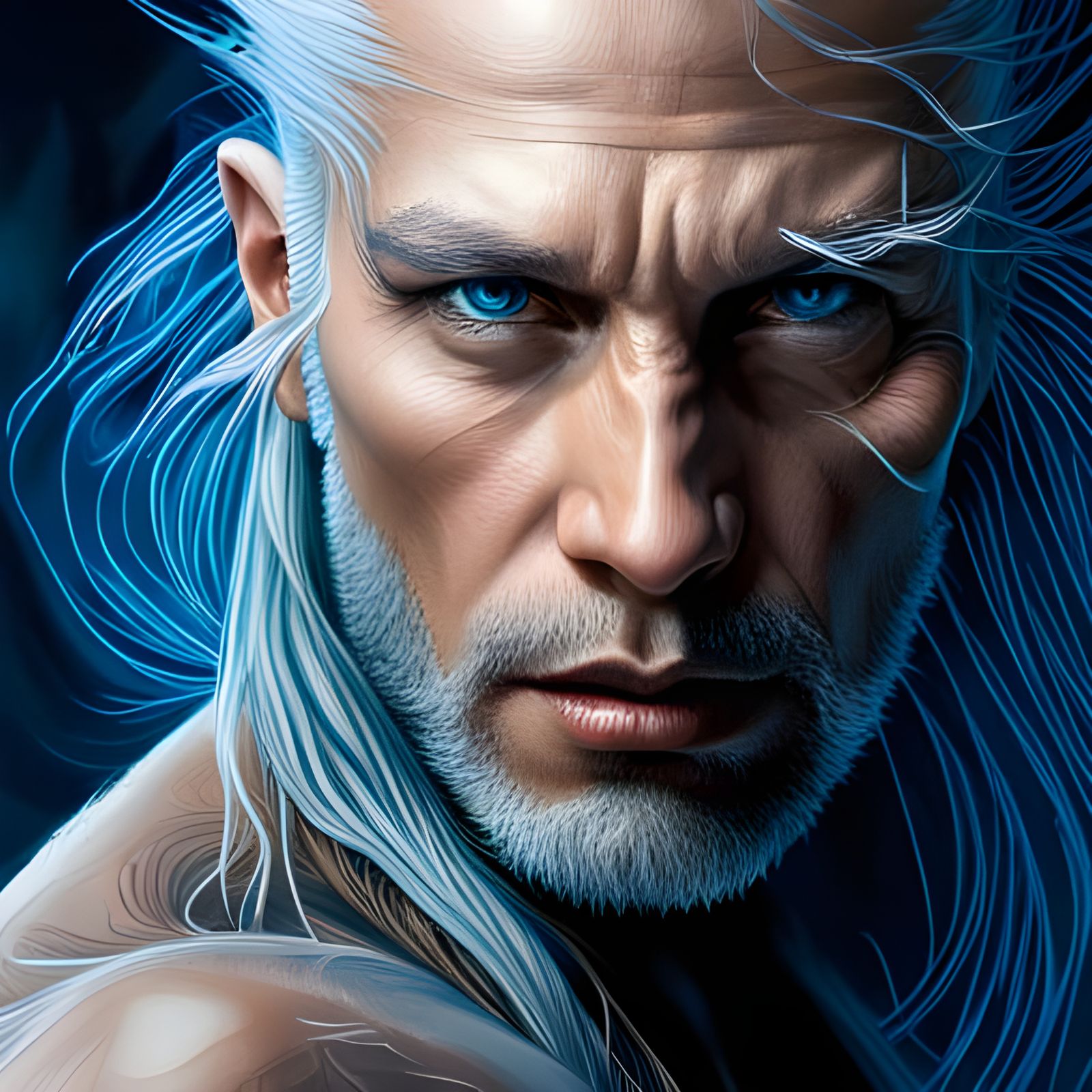 Icy White Walker King Portrait