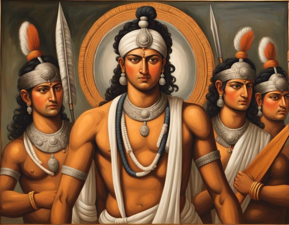 Ashoka and His Warriors After the Conquest of Kalinga