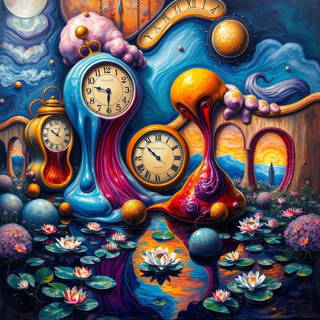 Surreal Dreamscape in Impressionistic Style