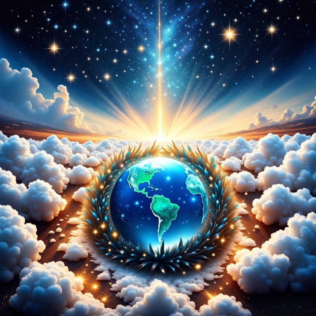 Dreamlike Realms Merge in Breathtaking Cosmic Scene