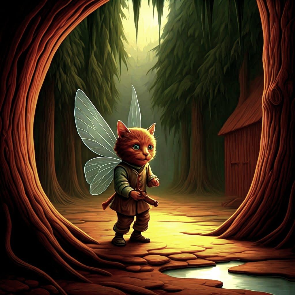 Brownie's Farm Mischief in Folk Art Style