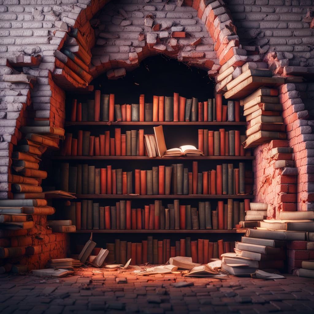 Hidden Fantasy Library Revealed in Brick Wall
