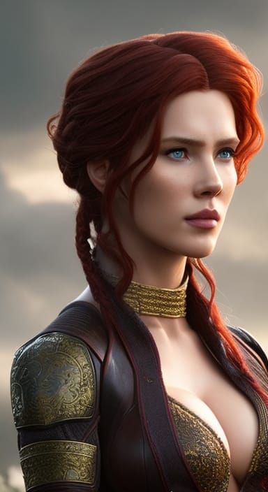 Hyperrealistic Triss Portrait in Witcher Style