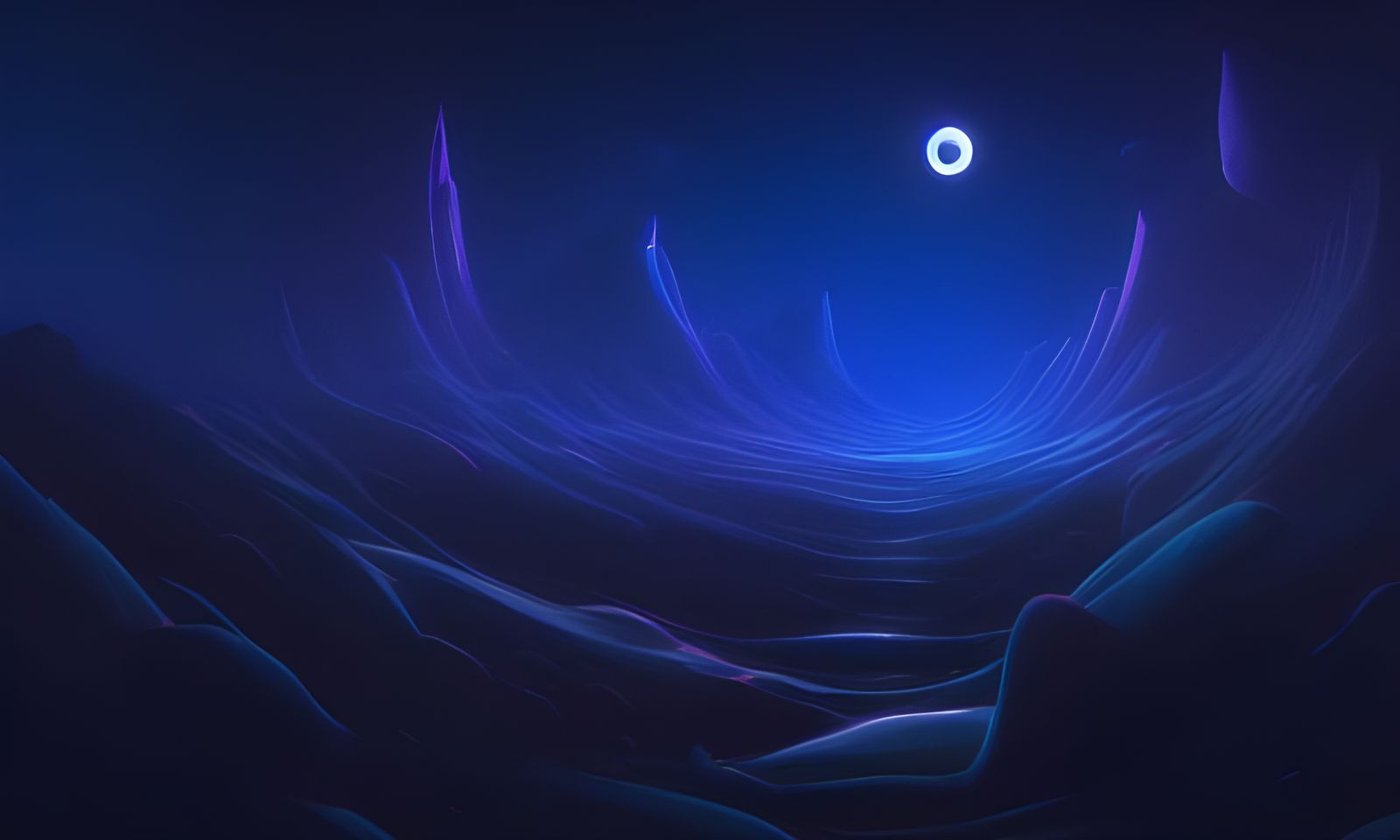 Surreal Cosmic Landscape Rendered in Octane