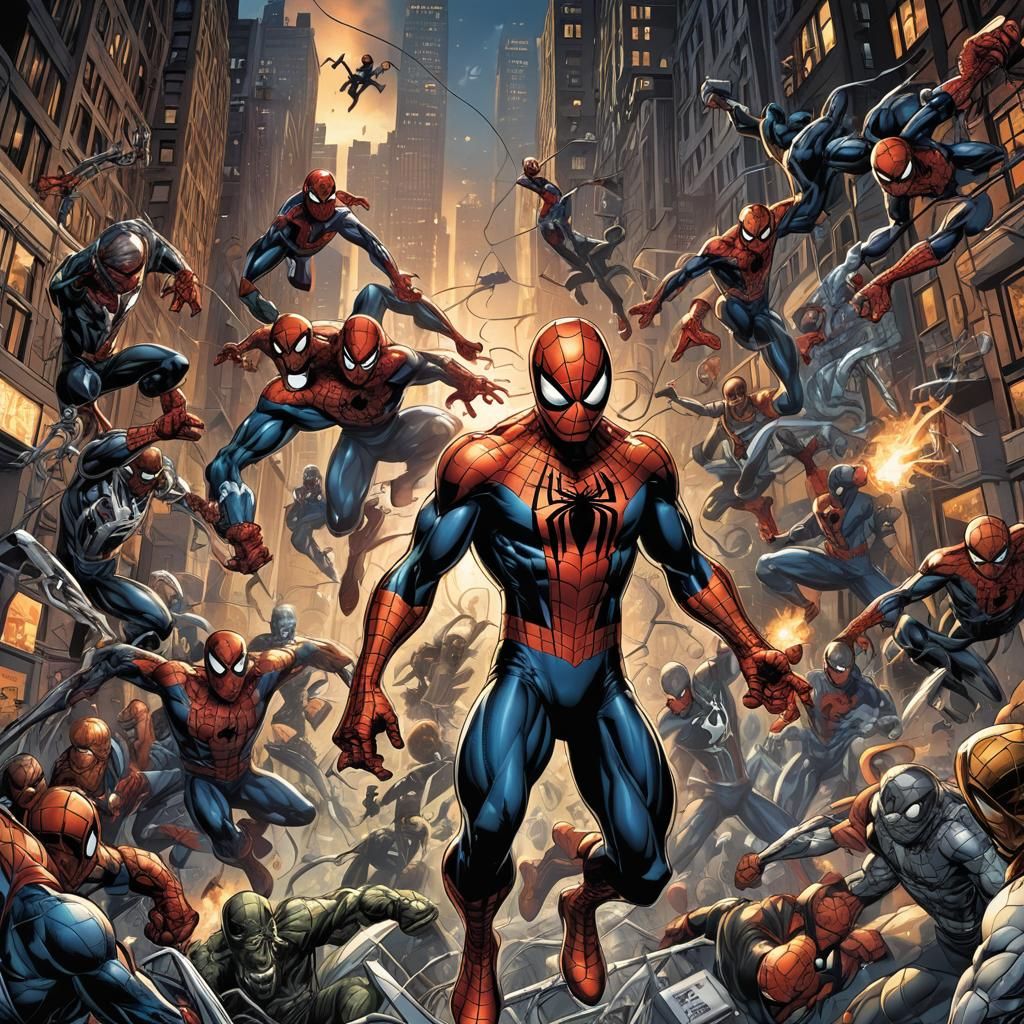 Spider-Man Comic Book Art in Brooks and Mumford Style