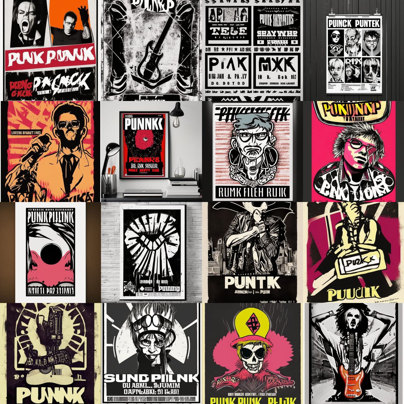 Dynamic Punk Rock Poster Art