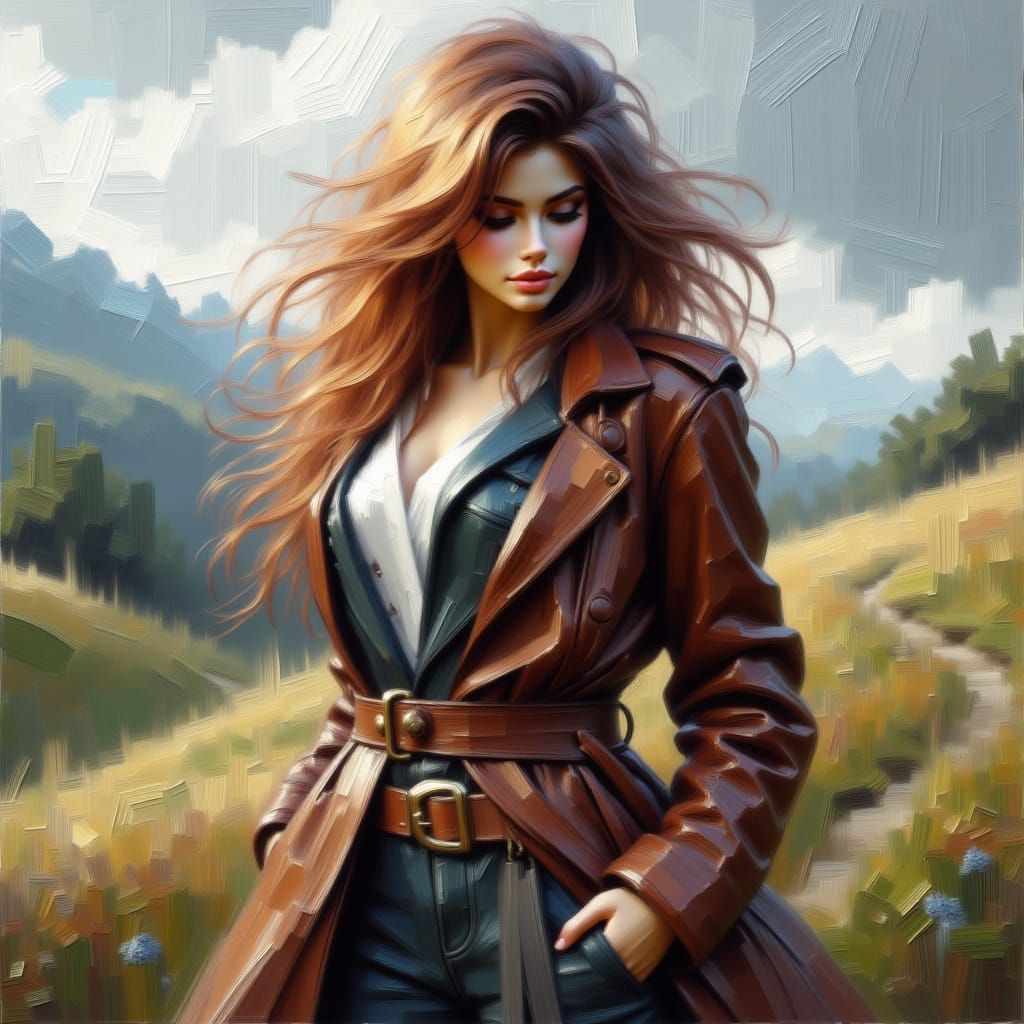 Tough Hobbit Warrior in Ethereal Landscape, Hyperrealism