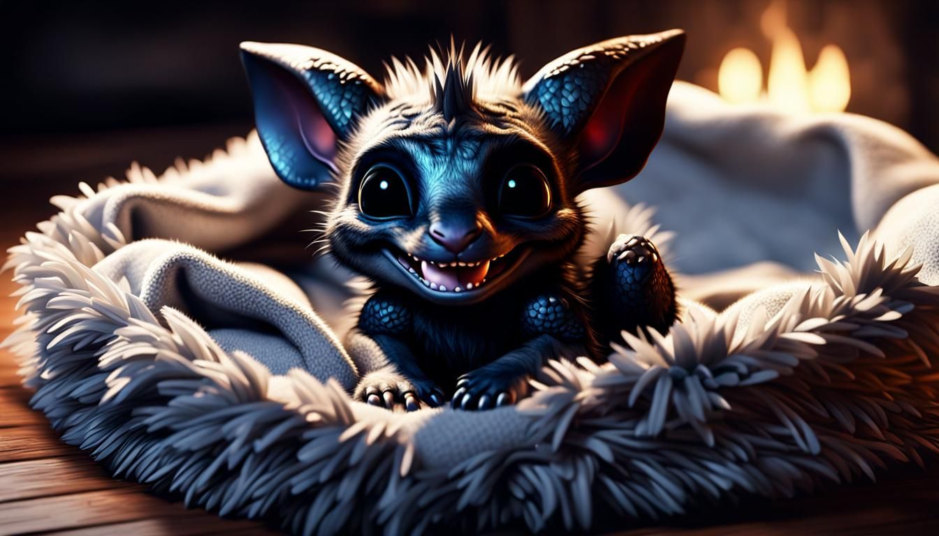 A very cute baby Chupacabra