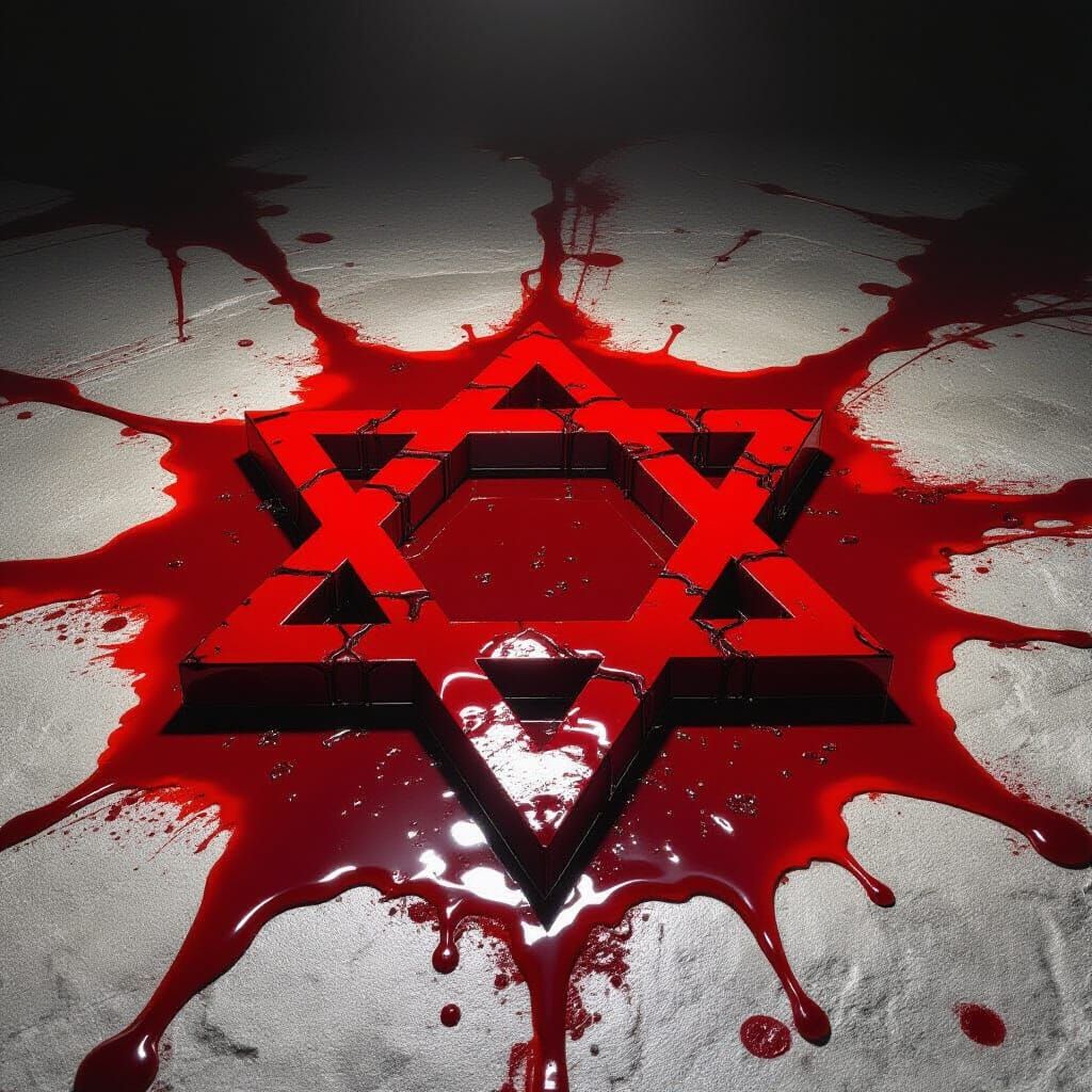 Crimson Blood Hex Symbol in Gothic Horror Style